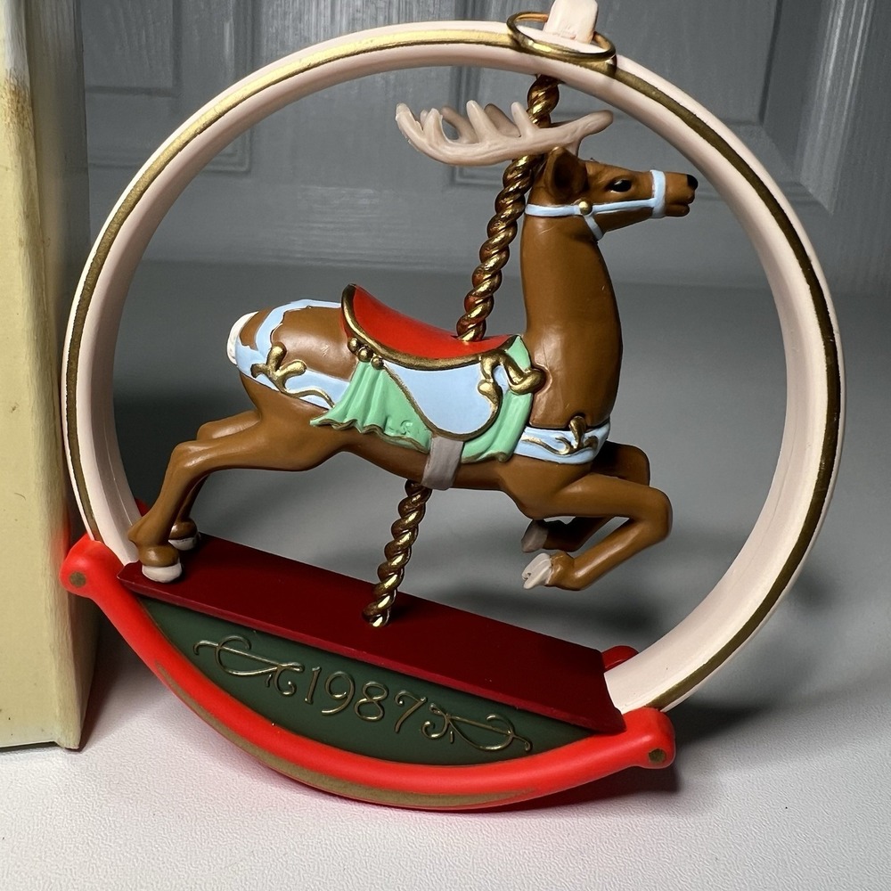 Hallmark Collectors Club Christmas Ornament 1987 "Carousel Reindeer"
